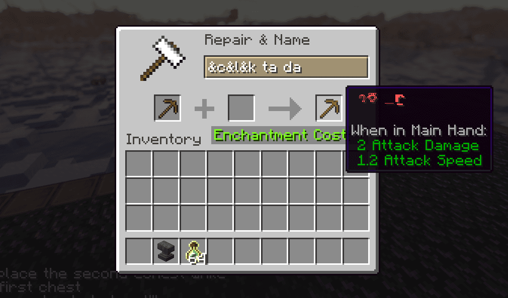 Bold and obfuscated in anvils example