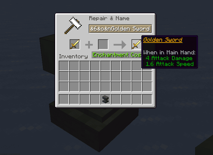 Formatting in anvils example