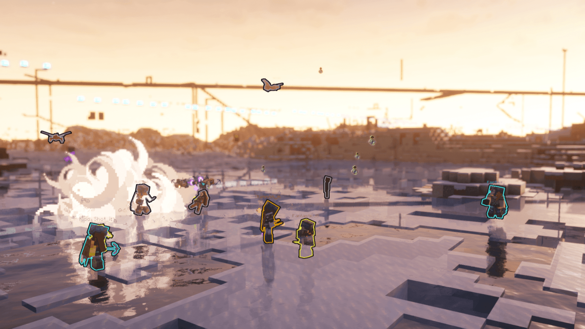 Hotspot glow effect on players