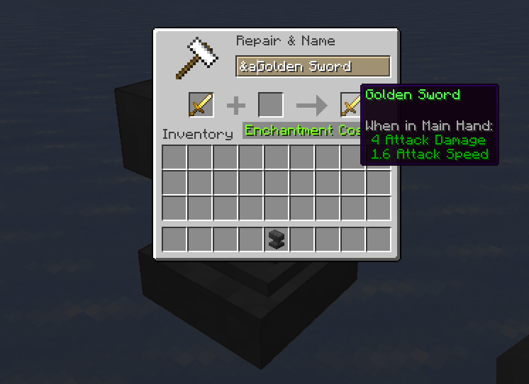 Colors in anvils example