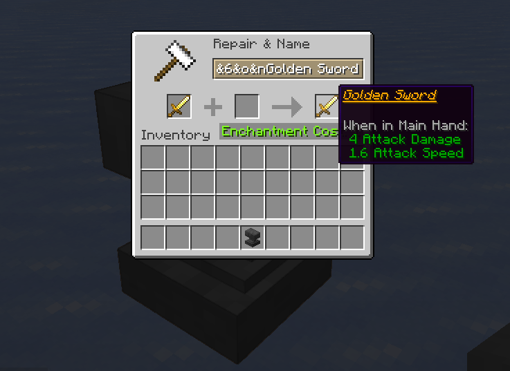 Formatting in anvils example
